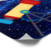 Weltraumabenteuer-Kid-Poster Poster (Ecke)