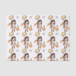 Weltraumabenteuer niedlicher Astronaut Seidenpapier