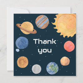 Weltraumabenteuer: Planeten Dankeskarte
