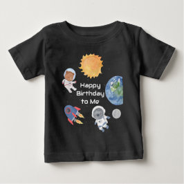 Weltraumabenteuer: Planeten und Tiere Astronauten Baby T-shirt