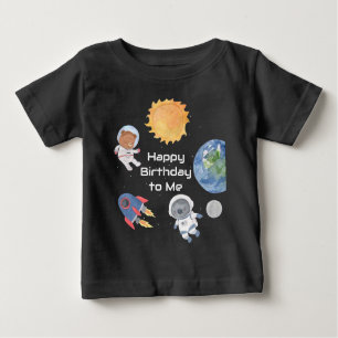 Weltraumabenteuer: Planeten und Tiere Astronauten Baby T-shirt