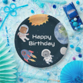 Weltraumabenteuer: Planeten und Tiere Astronauten Pappteller (Party)