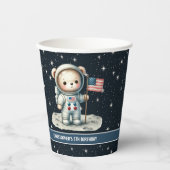 Weltraumabenteuer Teddy Bear Astronaut Baby Boy Cu Pappbecher (Vorderseite)