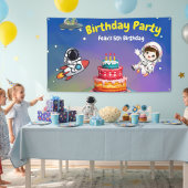 Weltraumabenteuer zum Geburtstag einladen Banner
