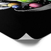 Weltraumaeronaut Kochen Poster (Ecke)