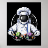 Weltraumaeronaut Kochen Poster (Vorne)