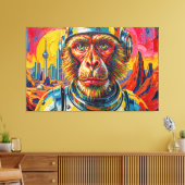 WELTRAUMÄFFCHEN LEINWANDDRUCK (Insitu (Wohnzimmer))