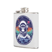 Weltraumaffe Astronaut Flachmann (Links)