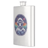 Weltraumaffe Astronaut Flachmann (Links)