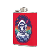 Weltraumaffe Astronaut Flachmann (Links)