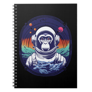 Weltraumaffe Astronaut Notizblock