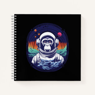 Weltraumaffe Astronaut Notizblock