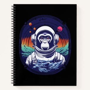 Weltraumaffe Astronaut Notizblock