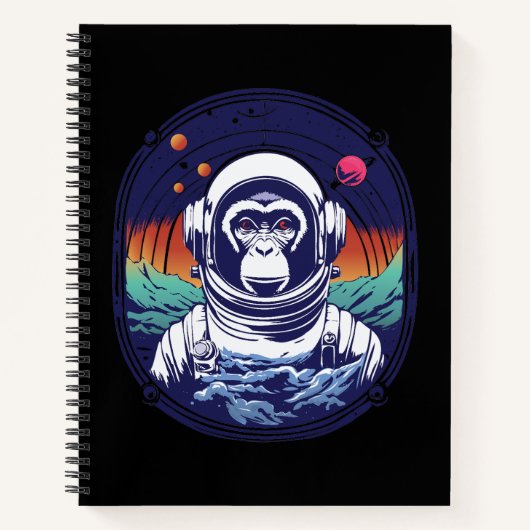 Weltraumaffe Astronaut Notizblock (Vorderseite)