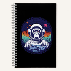 Weltraumaffe Astronaut Notizblock