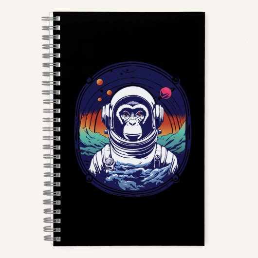 Weltraumaffe Astronaut Notizblock (Vorderseite)