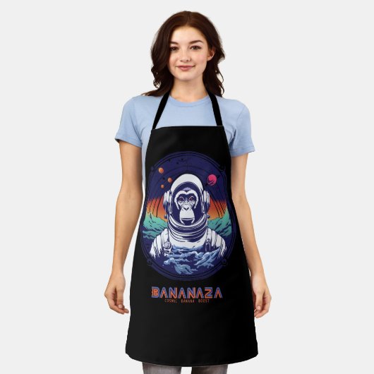 Weltraumaffe Astronaut Schürze (Getragen)