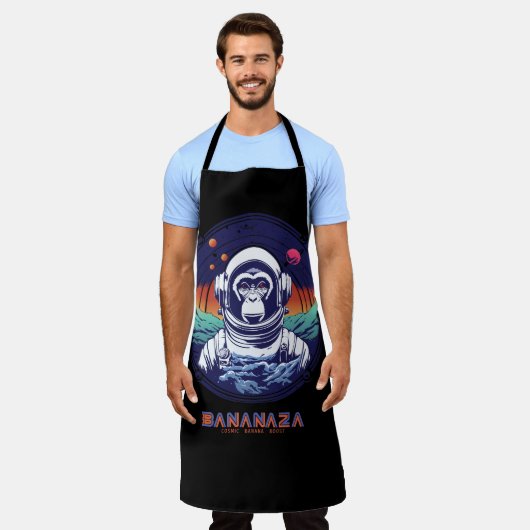 Weltraumaffe Astronaut Schürze (Getragen)