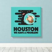 Weltraumaffe Leinwanddruck (Insitu (Holzboden))