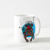 Weltraumaffe mit Zigarre Kaffeetasse (VorderseiteRechts)