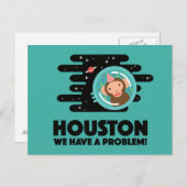 Weltraumaffe Postkarte (Vorne/Hinten)