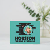 Weltraumaffe Postkarte (Stehend Vorderseite)