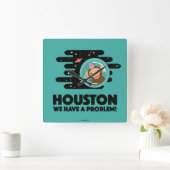 Weltraumaffe Quadratische Wanduhr (Zuhause)