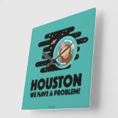 Weltraumaffe Quadratische Wanduhr (Winkel)