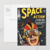 Weltraumaktion Postkarte (Vorne/Hinten)