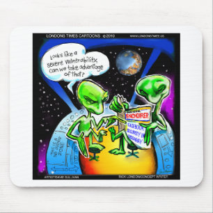 Weltraumalien entdecken soziale Medien Lustige Ges Mousepad