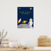 Weltraumamonaut Geburtstagsposter Poster (Küche)