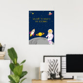 Weltraumamonaut Geburtstagsposter Poster (Heimbüro)