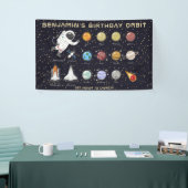 Weltraumamonaut Individuelle Name Typografie Cool  Banner (Messeveranstaltung)