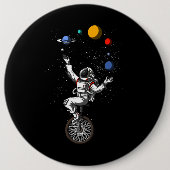 Weltraumamonaut Juggling Planets Kosmische Astrono Button (Vorderseite)