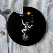 Weltraumamonaut Juggling Planets Kosmische Astrono Button (Beispiel)