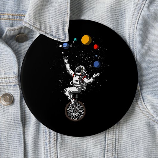 Weltraumamonaut Juggling Planets Kosmische Astrono Button (Beispiel)