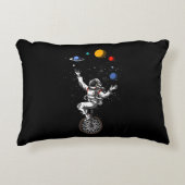 Weltraumamonaut Juggling Planets Kosmische Astrono Dekokissen (Vorderseite)