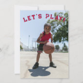 Weltraumamonaut Slamdunk Cool Kids Basketball Team Einladung (Rückseite)