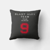 Weltraumamonaut Slamdunk Cool Kids Basketball Team Kissen (Rückseite)