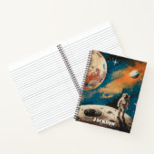 Weltraumastronaut, Astronomie, individuelles Noteb Notizblock (Innenseite)