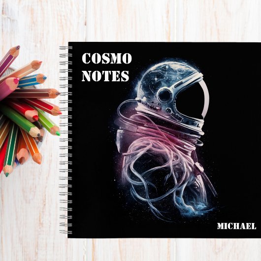 Weltraumastronaut, Astronomie, maßgeschneidert Notizblock
