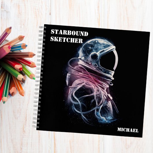 Weltraumastronaut, Astronomie, maßgeschneidertes S Notizblock