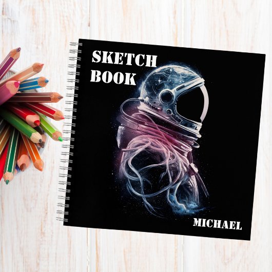 Weltraumastronaut, Astronomie, maßgeschneidertes S Notizblock