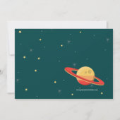 Weltraumastronaut Foto Geburtstagsfeier Einladung (Rückseite)