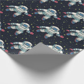 Weltraumastronaut geschenkpapier (Ecke)