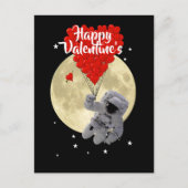 Weltraumastronaut Kinder Valentinstag Ankündigungspostkarte (Vorderseite)