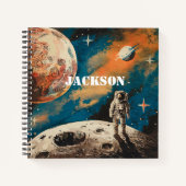 Weltraumastronaut, Wasserfarbe, kundenspezifisch Notizblock (Vorderseite)