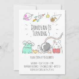 Weltraumastronauten zur Veranschaulichung der Gebu Einladung