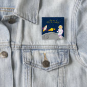 Weltraumatronin Birthday Button (Beispiel)