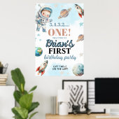 Weltraumatronin zum ersten Geburtstag Poster (Heimbüro)